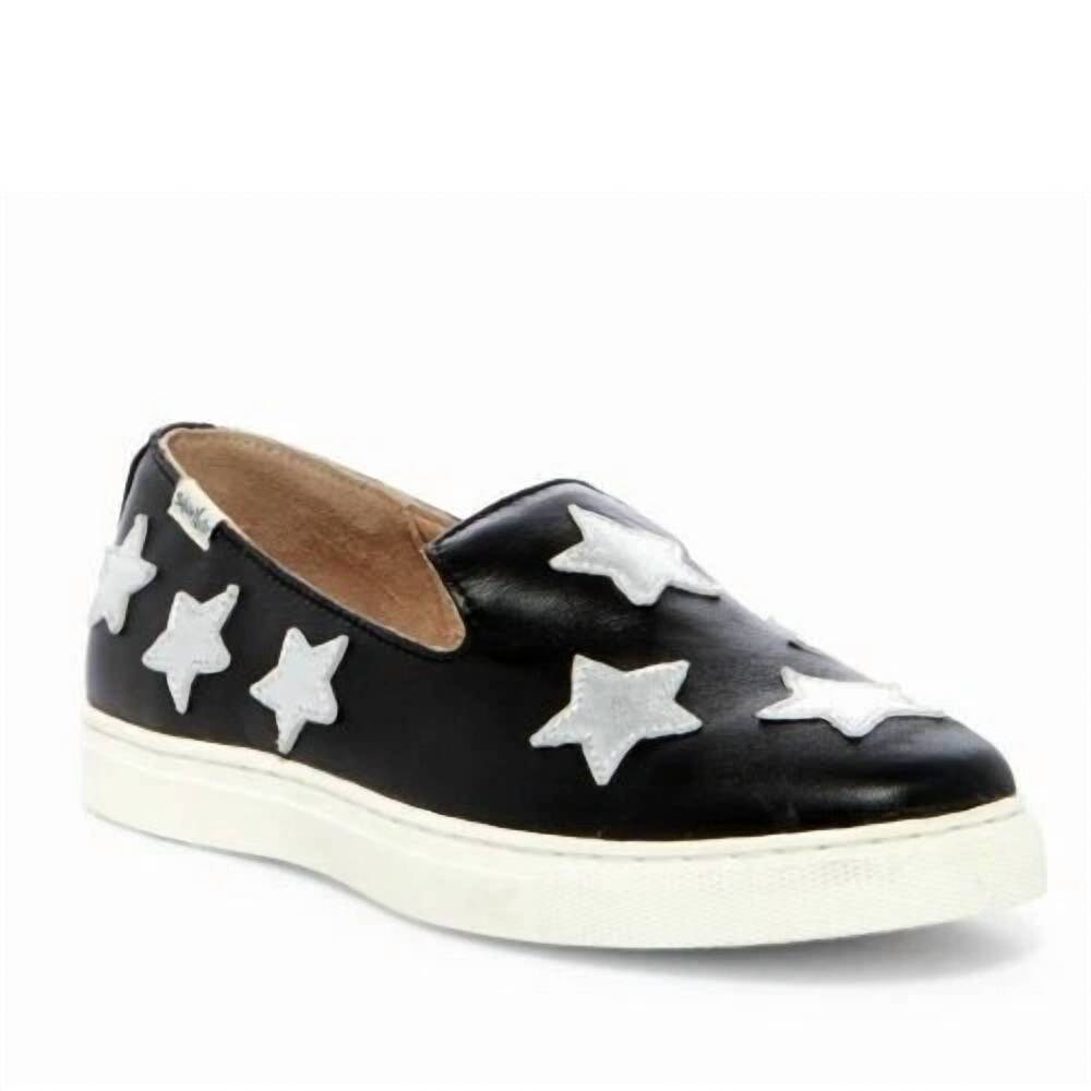 NEW SYLVIA NOSTER women's tassels smoking sneaker in black sheepskin